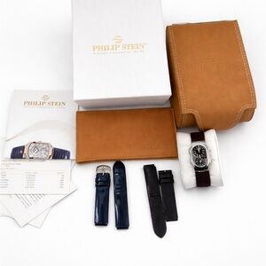 Philip Stein Watch with Blue and Black Straps